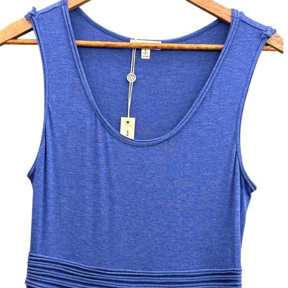 Max Studio Summer Blue Sleeveless Empire Waist Midi Dress Women Small - Picture 3 of 9